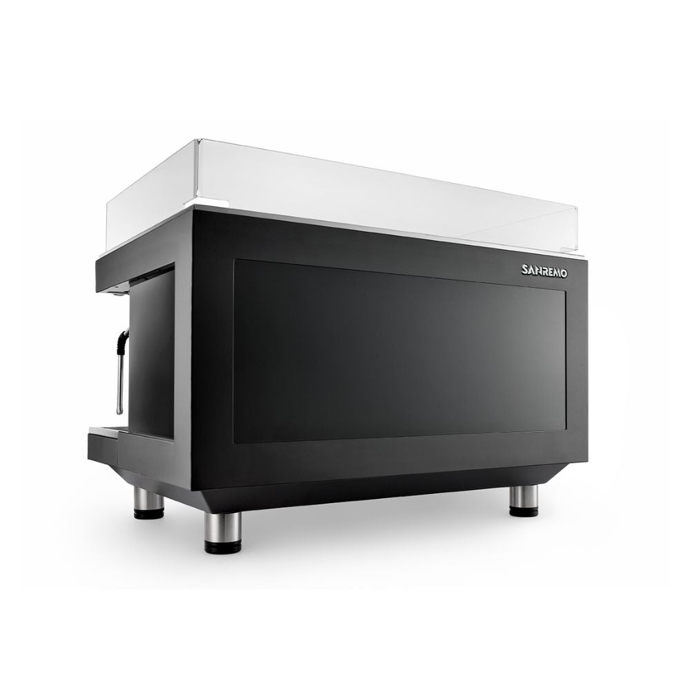 Sanremo Zoe in black espresso machine rear view