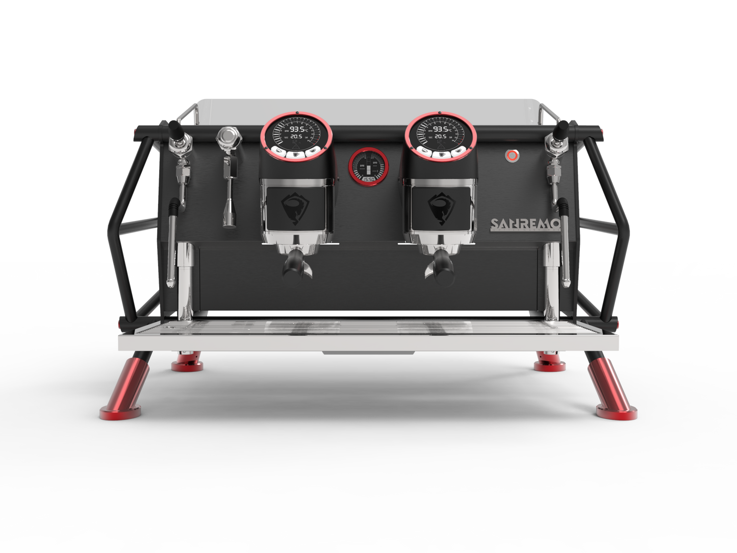 Sanremo Café Racer 2 Group Naked edition in black and red, front view