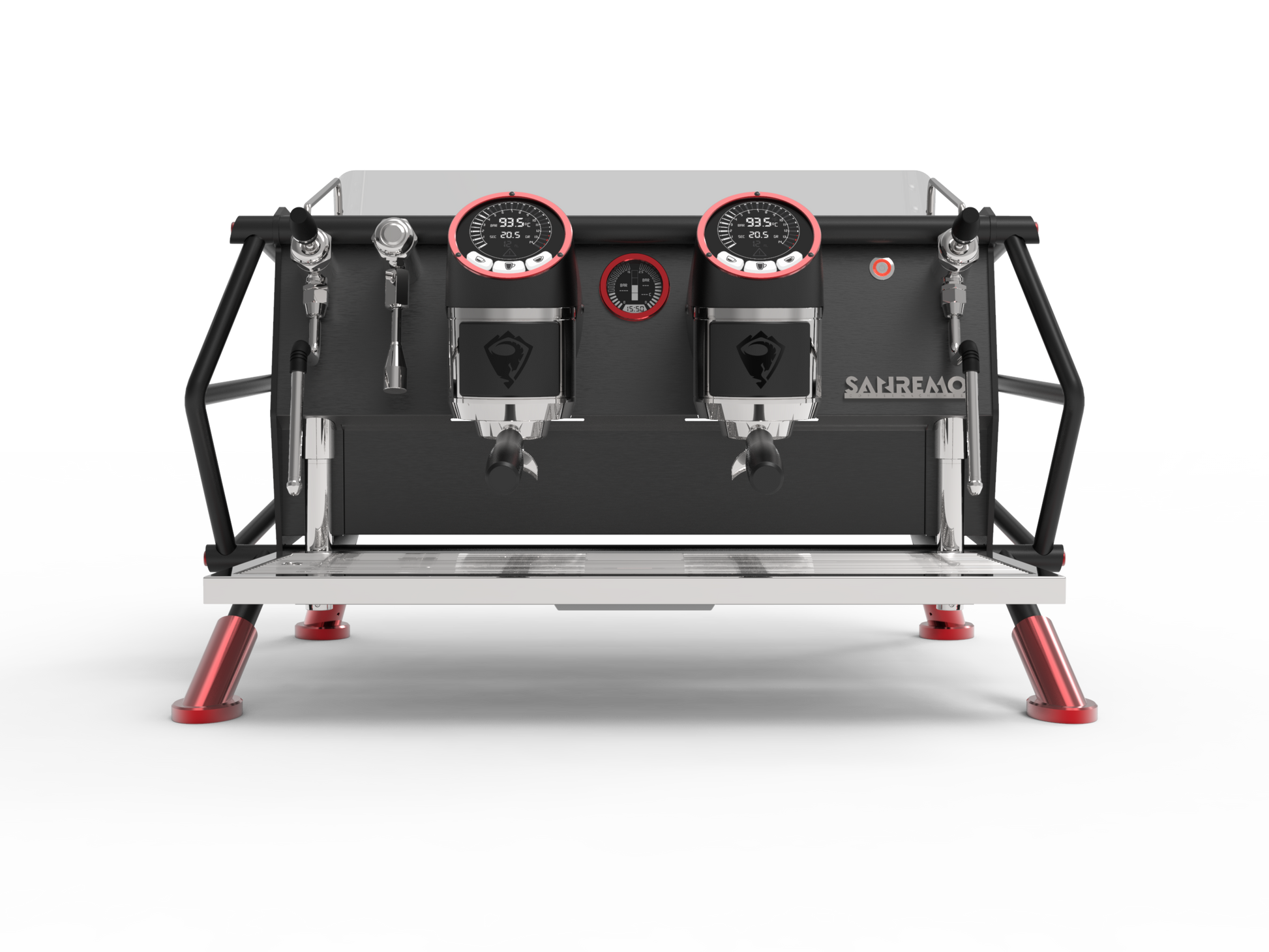 Sanremo Café Racer 2 Group Naked edition in black and red, front view